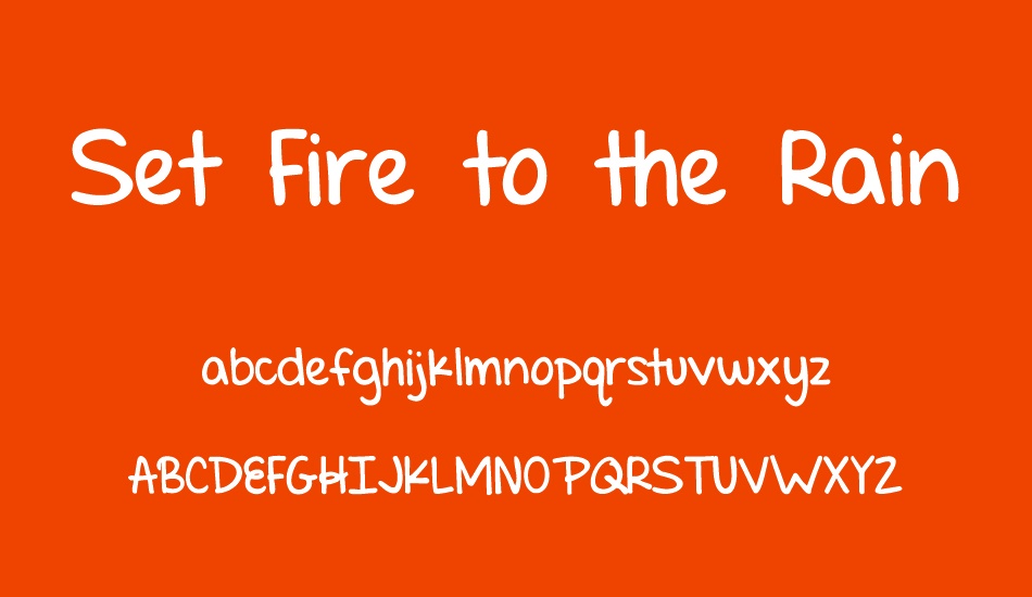 set-fire-to-the-rain font