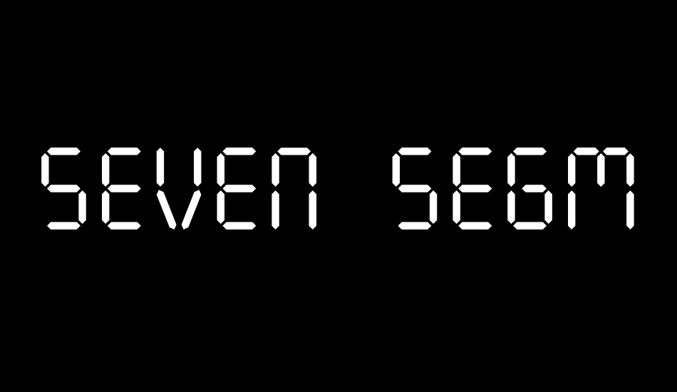 7 segment led font