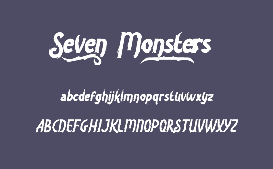 Seven Monsters font