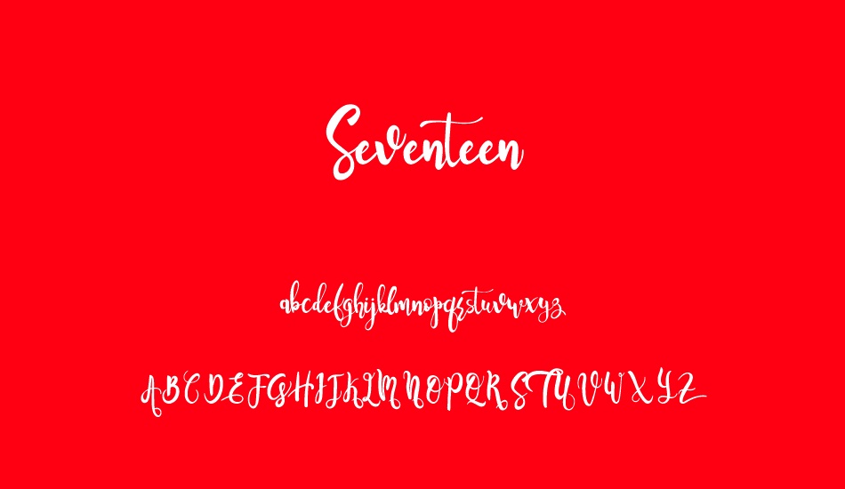 seventeen font