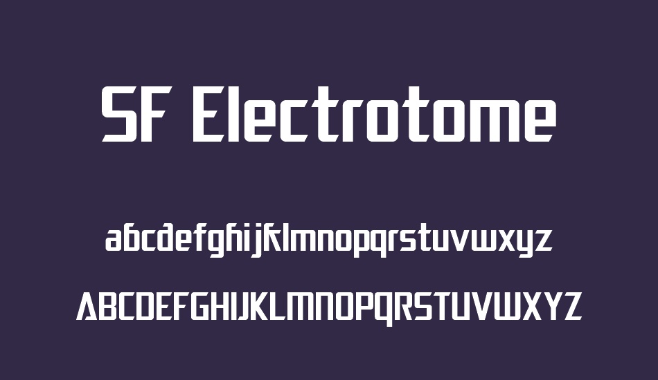 sf-electrotome font