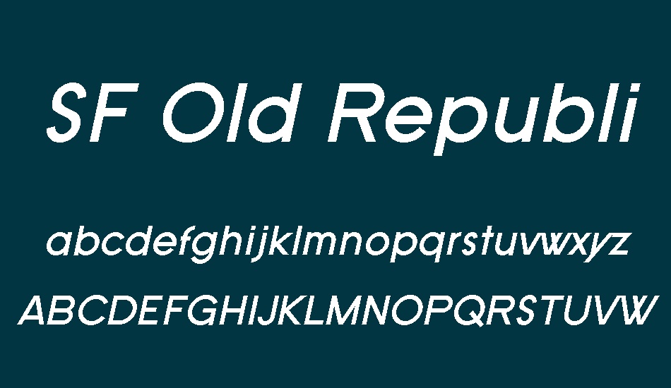 sf-old-republic font