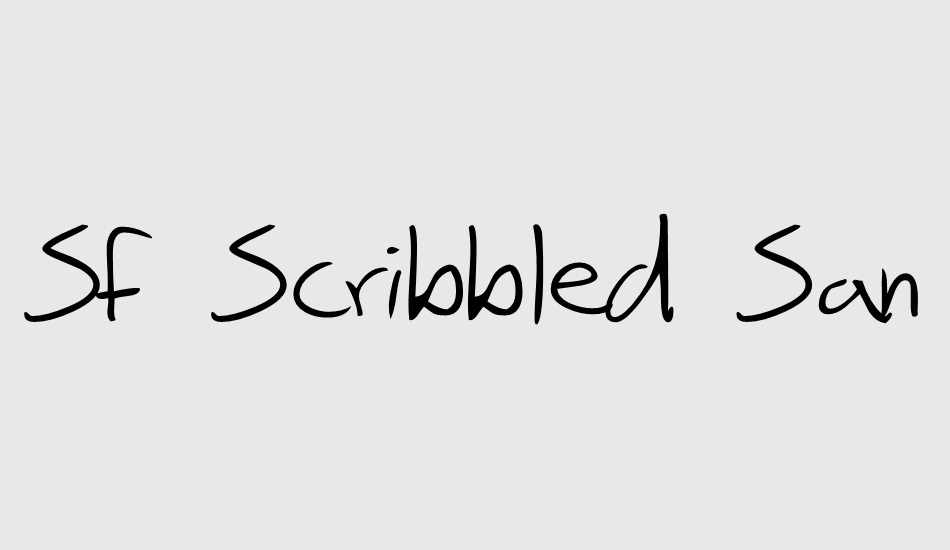 sf-scribbled-sans font big