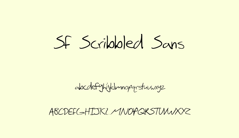 sf-scribbled-sans font