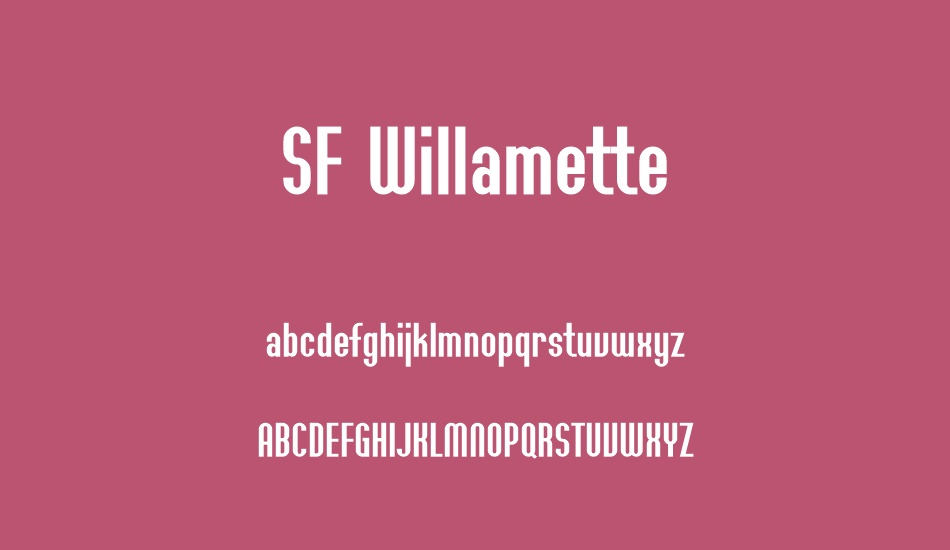 sf-willamette font