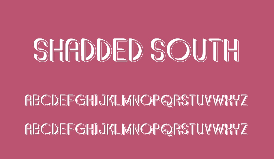 shadded-south font