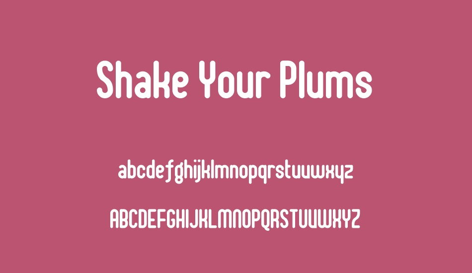 shake-your-plums font