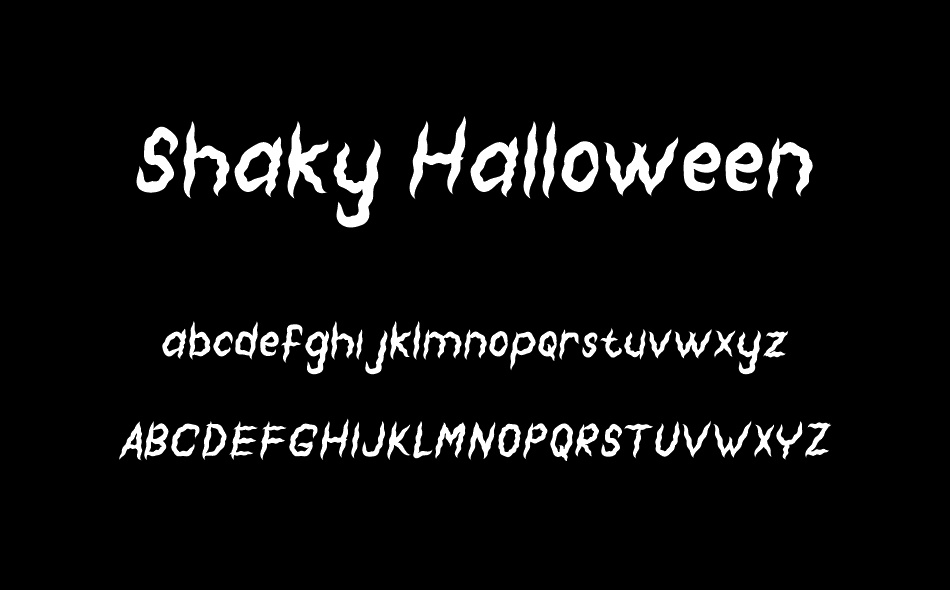 Shaky Halloween font