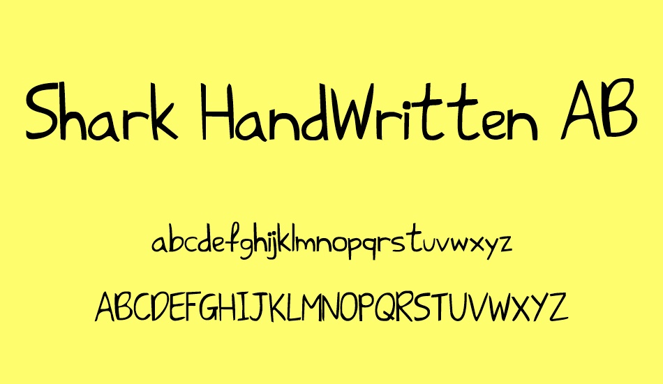 shark-handwritten-abc font