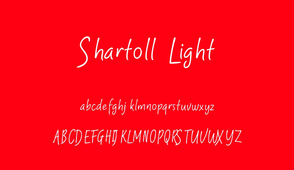 shartoll-light font