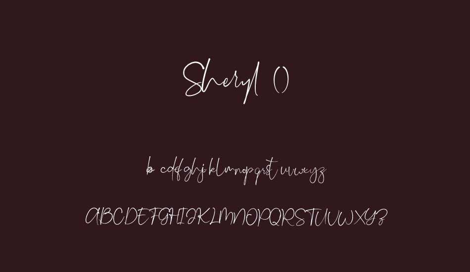 sheryl-(demo) font