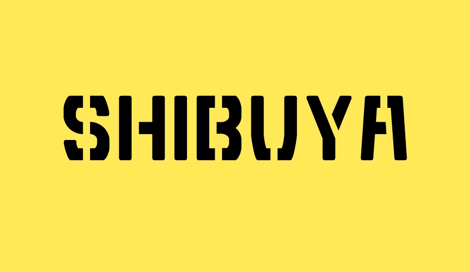 Shibuya Zero font big