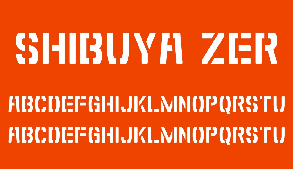 Shibuya Zero font