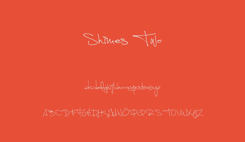 shimes-two-personal-use font