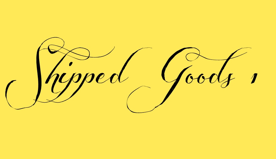 Shipped Goods 1 (Personal Use) font big