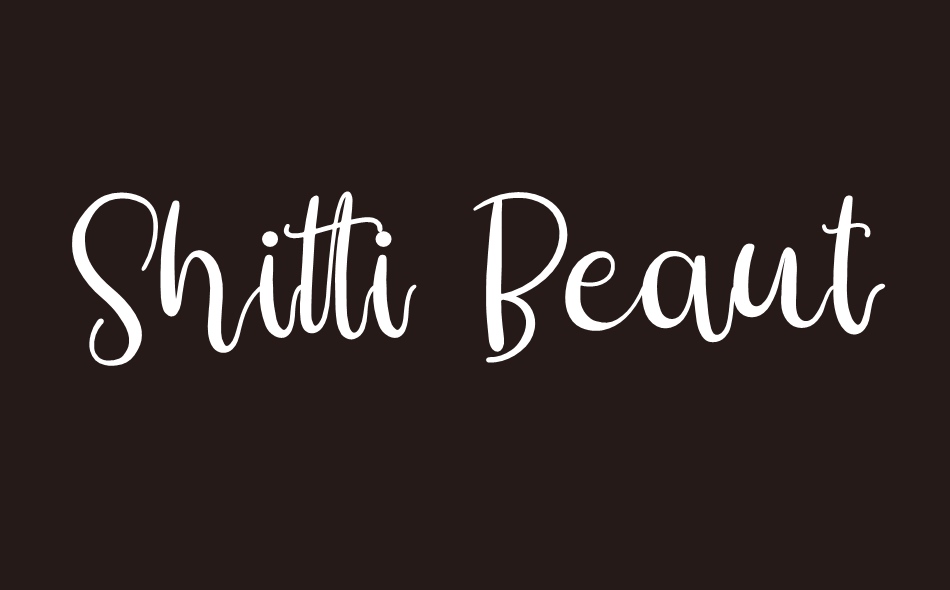 Shitti Beauty font big