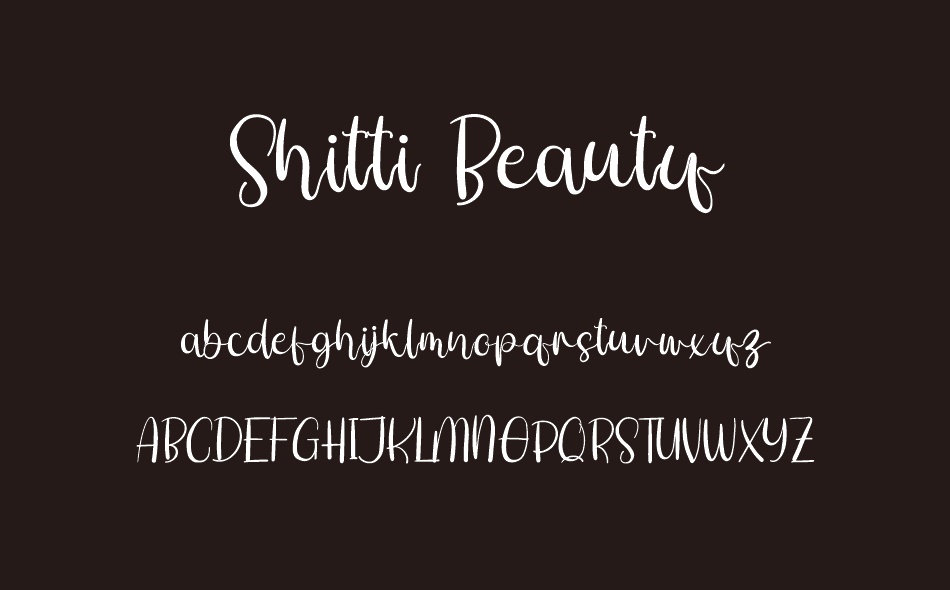 Shitti Beauty font