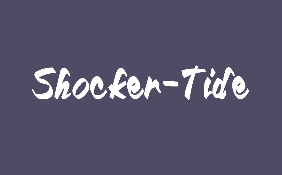 Shocker Tide font big