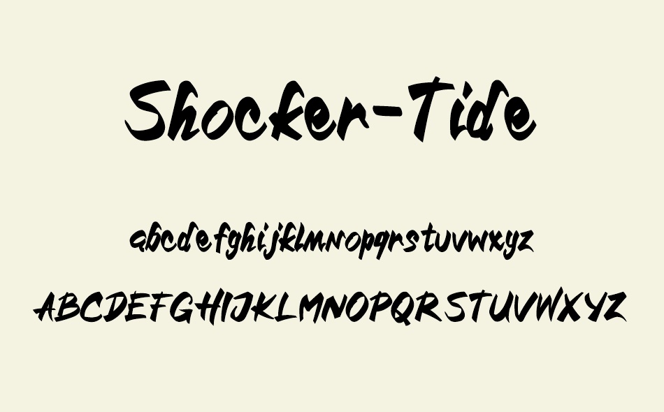 Shocker Tide font