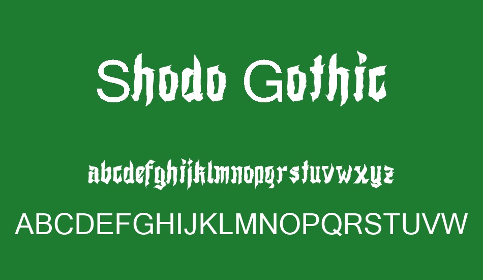 Shodo Gothic Demo font