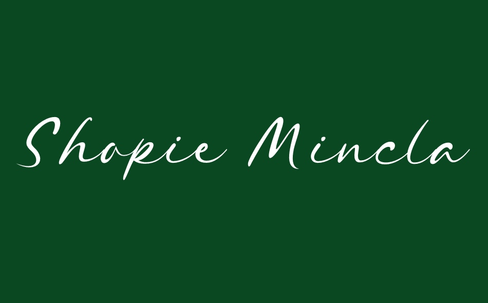 Shopie Minclair font big