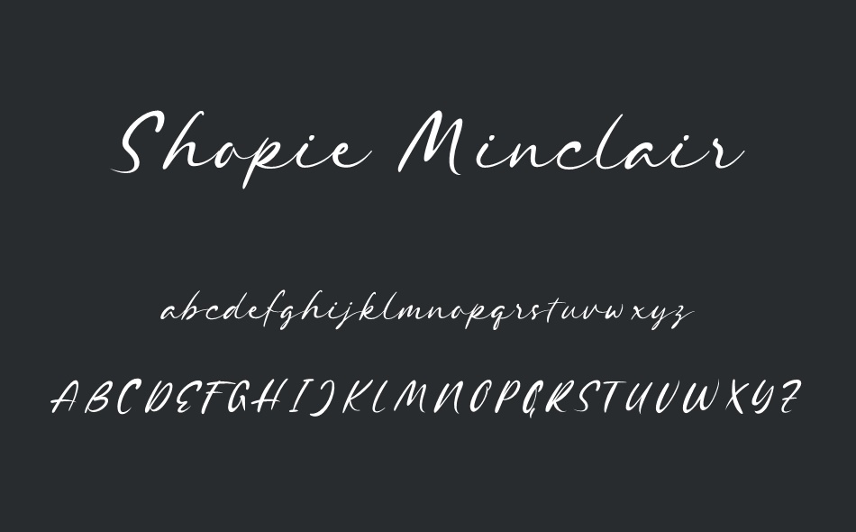 Shopie Minclair font