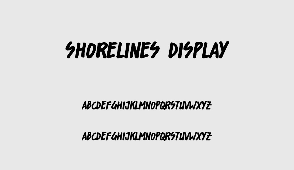 shorelines-display font