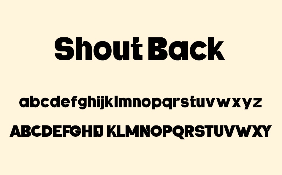 Shout Back font