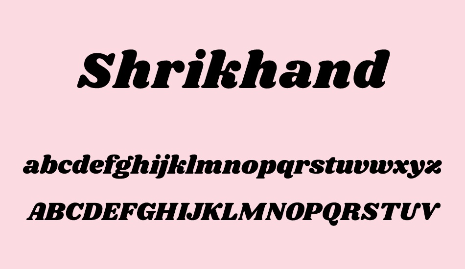 shrikhand font