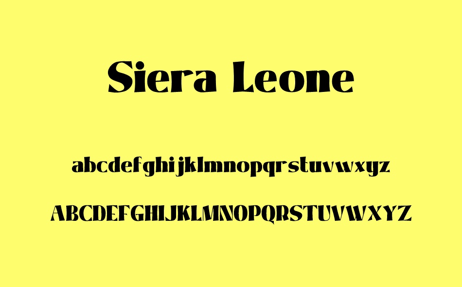 Siera Leone font