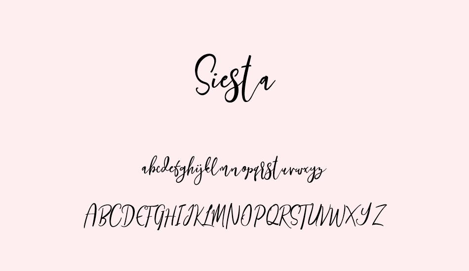 siesta font