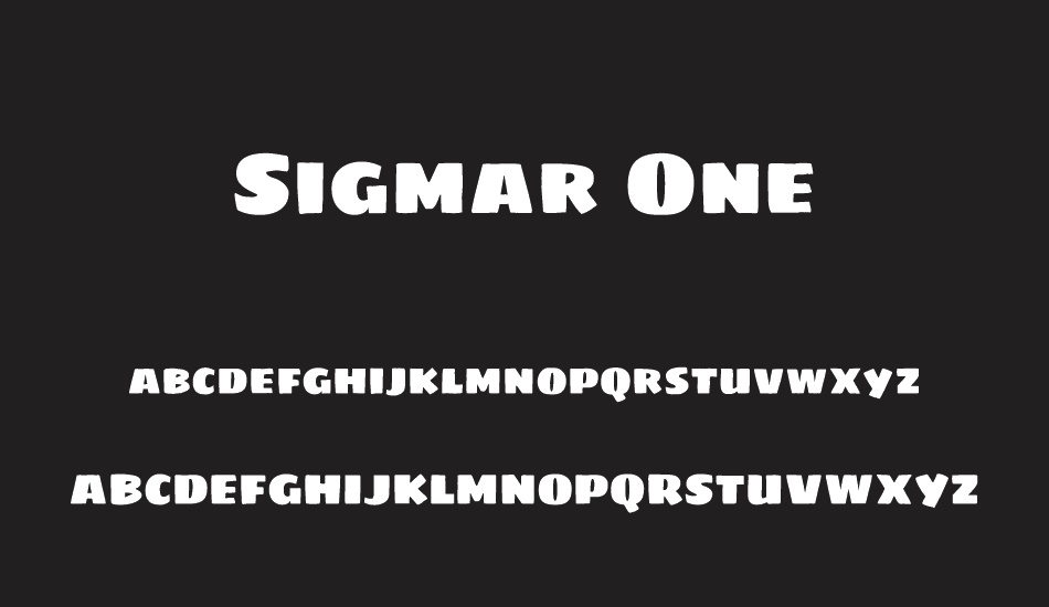 sigmar-one font