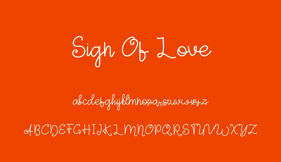 sign-of-love font