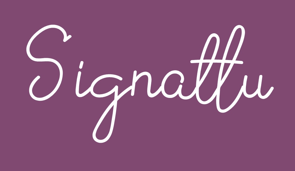 signattured font big