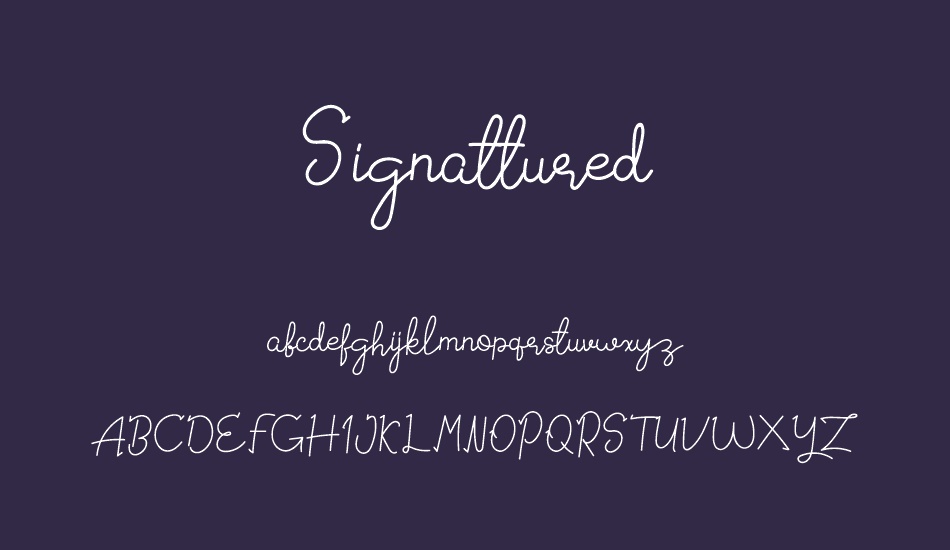 signattured font