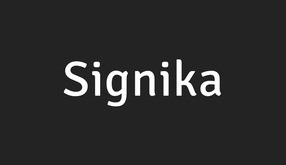 signika font big