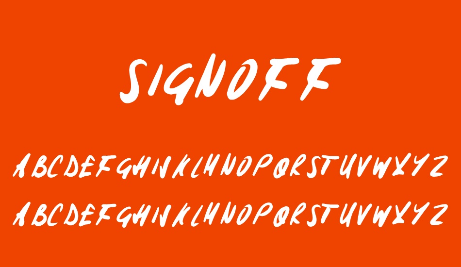 signoff font