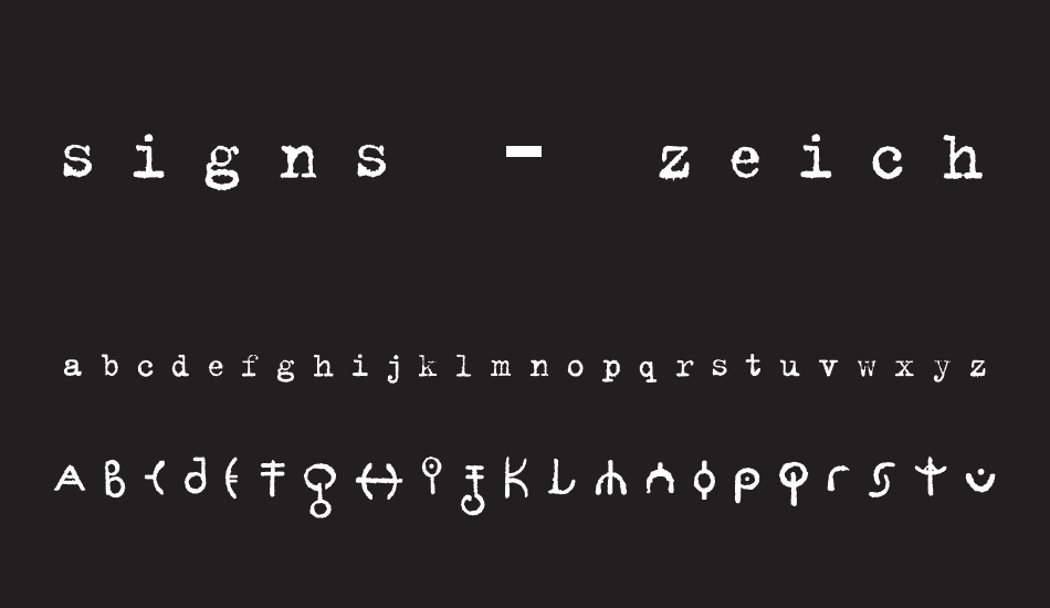 signs---zeichen-2-0 font