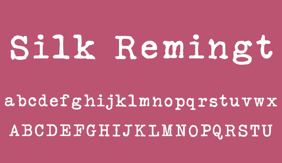 silk-remingtonsbold font