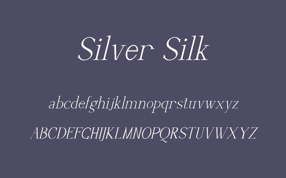 Silver Silk font