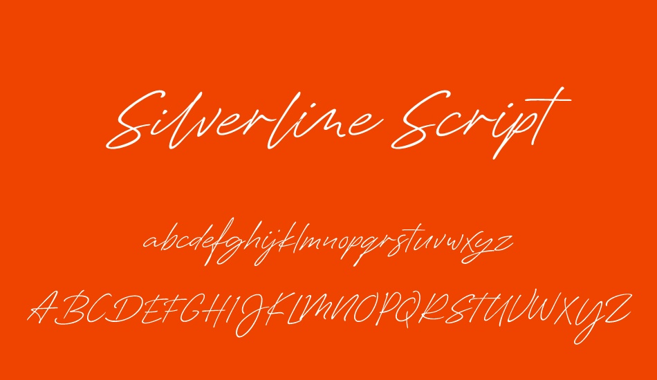 silverline-script-demo font