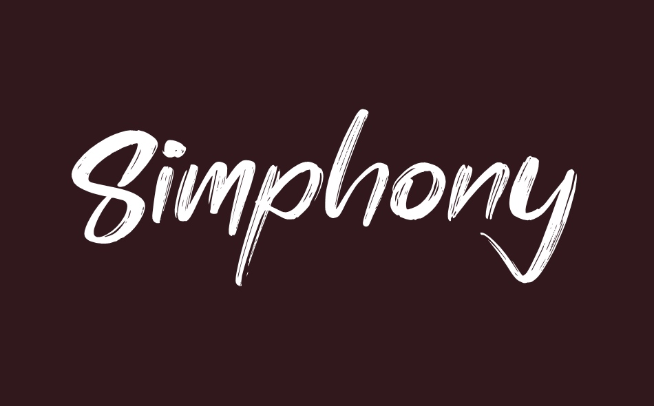 Simphony Brushe font big