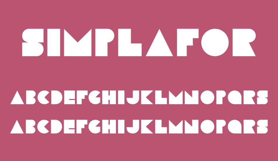 simplaform-solid font