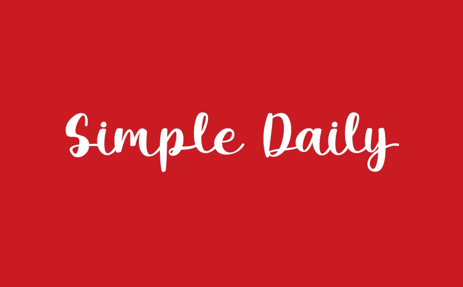 Simple Daily font big