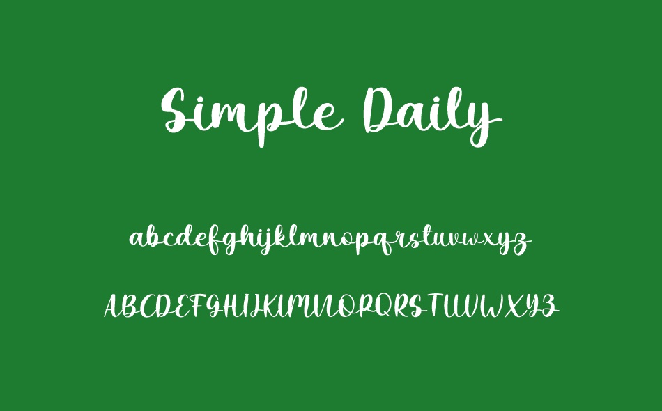 Simple Daily font