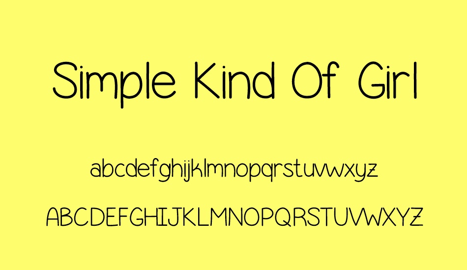 simple-kind-of-girl font