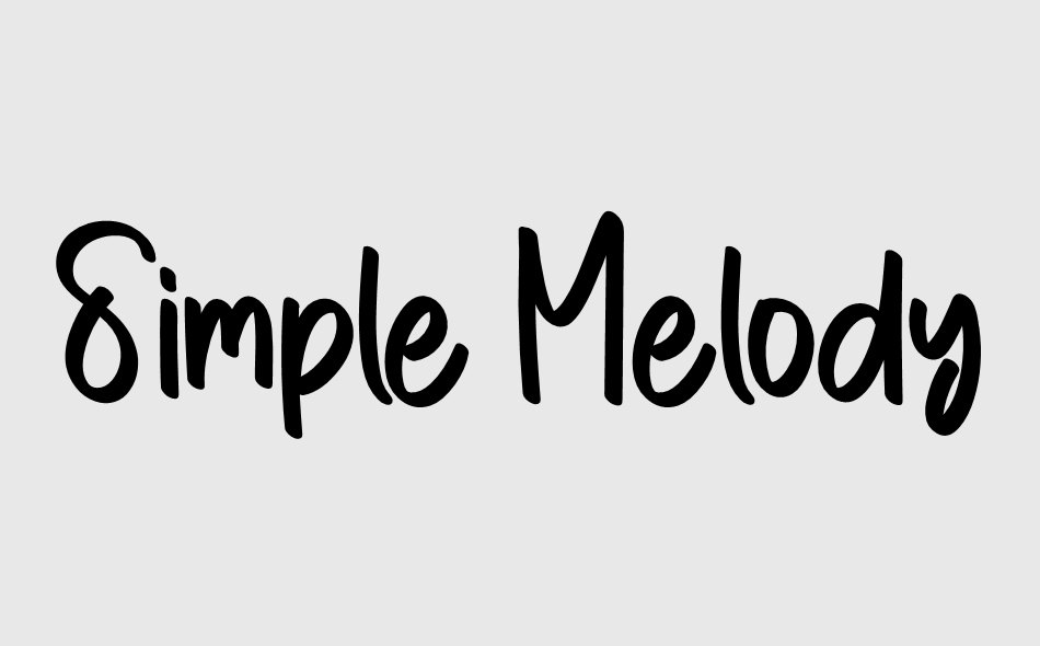 Simple Melody font big