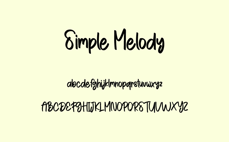 Simple Melody font