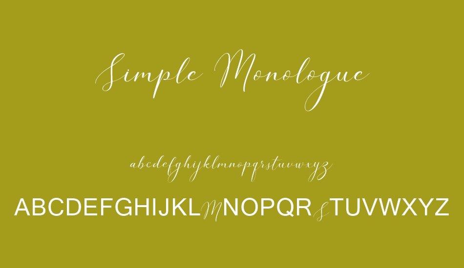 simple-monologue-demo font