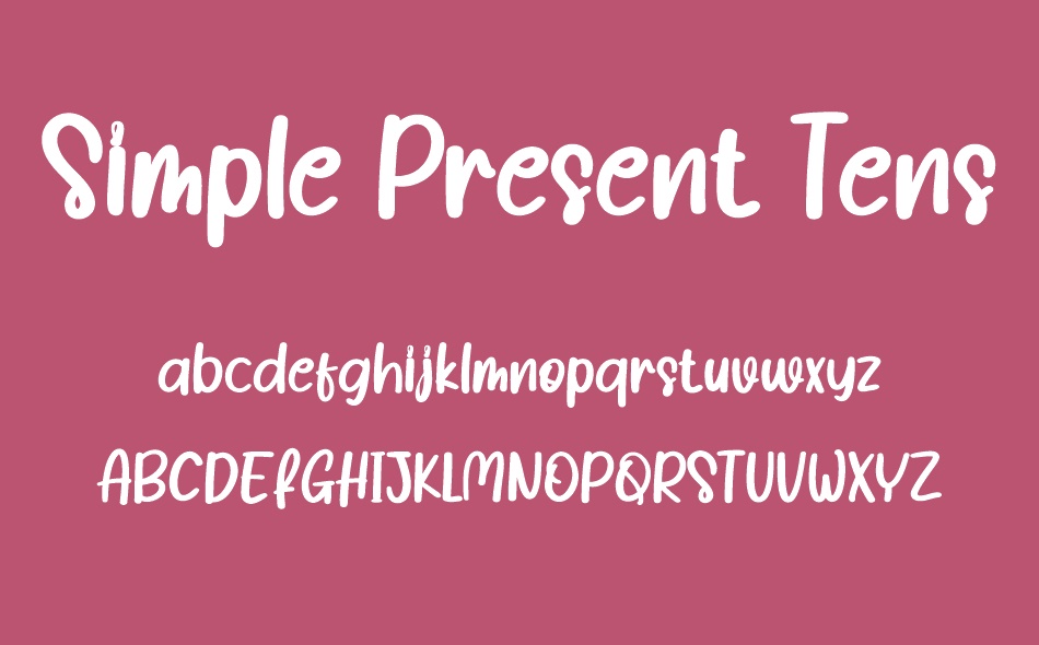 Simple Present Tense font
